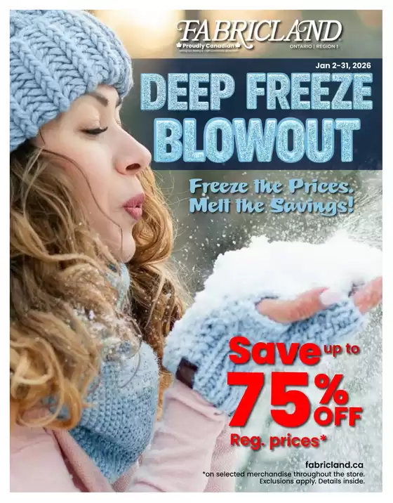 Fabricland catalogue in Gatineau | Flyer | 2026-01-02T00:00:00.000Z - 2026-01-31T00:00:00.000Z