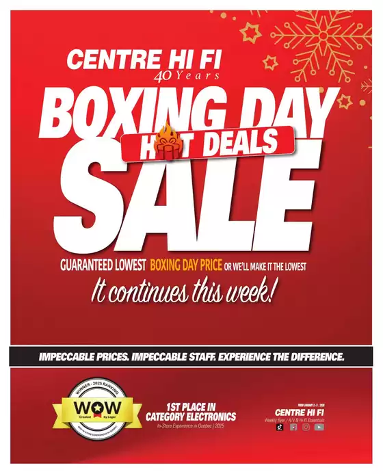 Centre Hi-Fi catalogue in Scarborough | Weekly Flyer | 2026-01-02T00:00:00.000Z - 2026-01-08T00:00:00.000Z