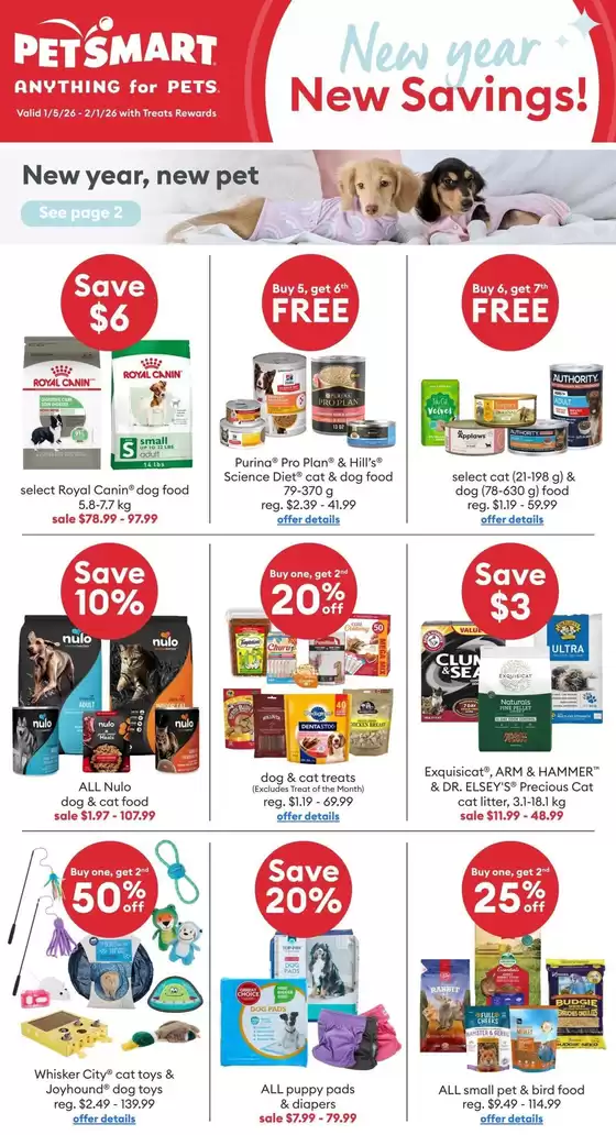 Petsmart catalogue in Sault Ste. Marie | Petsmart Weekly ad | 2026-01-05T00:00:00.000Z - 2026-02-01T00:00:00.000Z