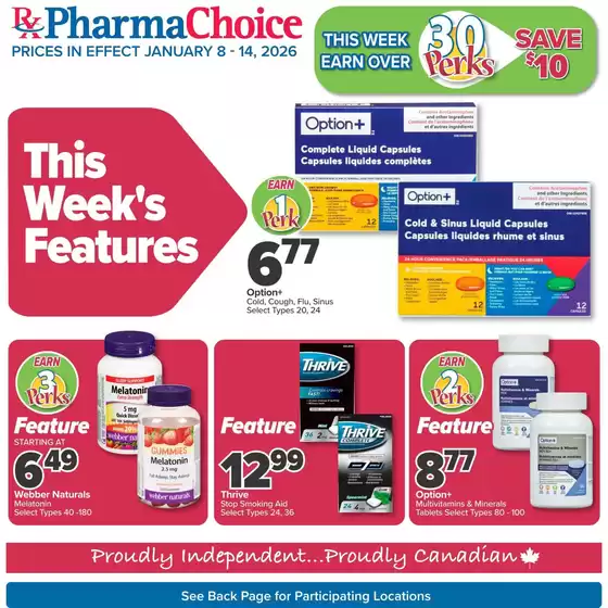 PharmaChoice catalogue in Okotoks | PharmaChoice Weekly ad | 2026-01-08T00:00:00.000Z - 2026-01-14T00:00:00.000Z