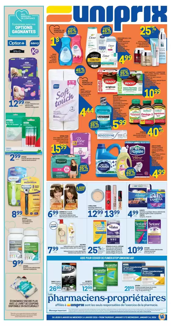 Uniprix catalogue in Okotoks | Uniprix Weekly ad | 2026-01-08T00:00:00.000Z - 2026-01-14T00:00:00.000Z