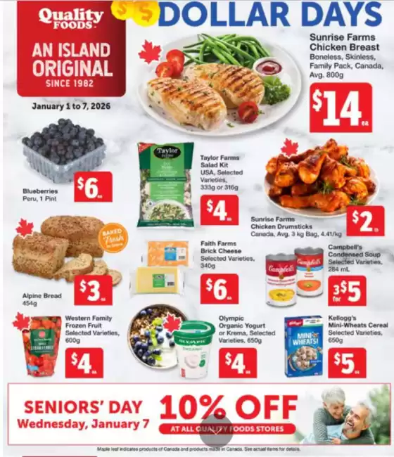 Quality Foods catalogue in Richmond Hill | Seniors' day 10% off | 2026-01-07T00:00:00.000Z - 2026-01-07T00:00:00.000Z