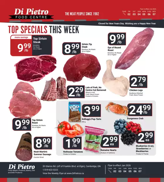 Di Pietro catalogue in Richmond Hill | Top specials this week | 2026-01-07T00:00:00.000Z - 2026-01-07T00:00:00.000Z