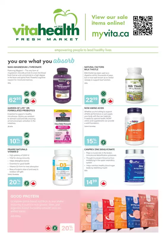 Vita Health catalogue in Grande Prairie | Soak up the savings in our latest flyer | 2026-01-08T00:00:00.000Z - 2026-01-28T00:00:00.000Z