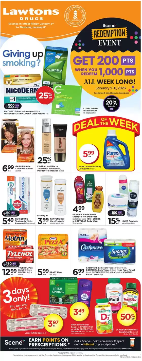 Lawtons Drugs catalogue in Airdrie | Weekly flyer | 2026-01-08T00:00:00.000Z - 2026-01-08T00:00:00.000Z