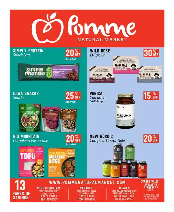 Pomme Natural Market catalogue in Surrey | Monthly flyer  | 2026-01-09T00:00:00.000Z - 2026-02-04T00:00:00.000Z
