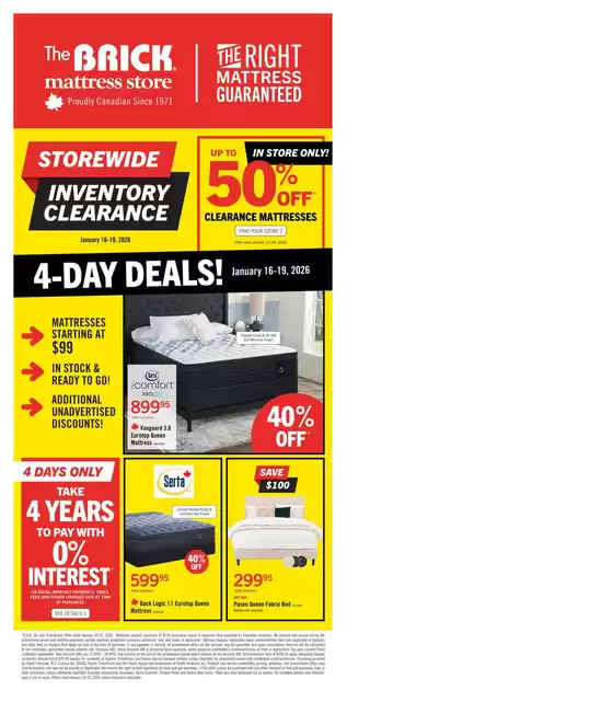 The Brick catalogue in Toronto | Brick Mattress Store | 2026-01-13T00:00:00.000Z - 2026-01-28T00:00:00.000Z