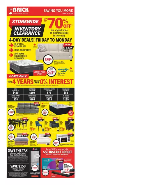 The Brick catalogue in Toronto | Weekly Flyer | 2026-01-13T00:00:00.000Z - 2026-01-28T00:00:00.000Z