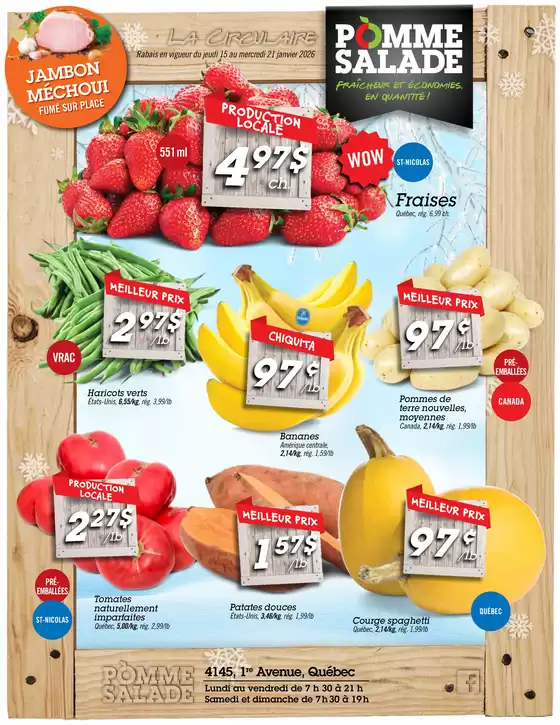 Pomme Salade catalogue in Mississauga | Top offers for all bargain hunters | 2026-01-15T00:00:00.000Z - 2026-01-21T00:00:00.000Z