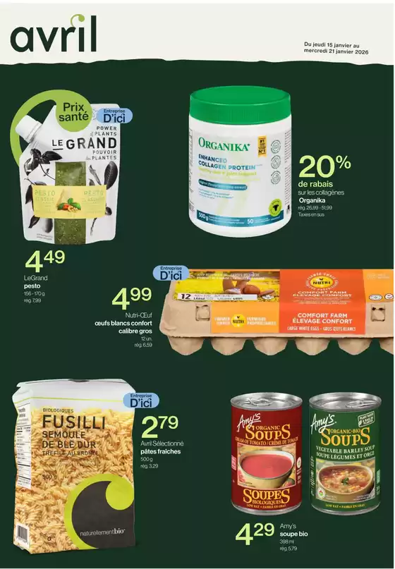 Avril catalogue in Belleville | Weekly flyer  | 2026-01-15T00:00:00.000Z - 2026-01-21T00:00:00.000Z