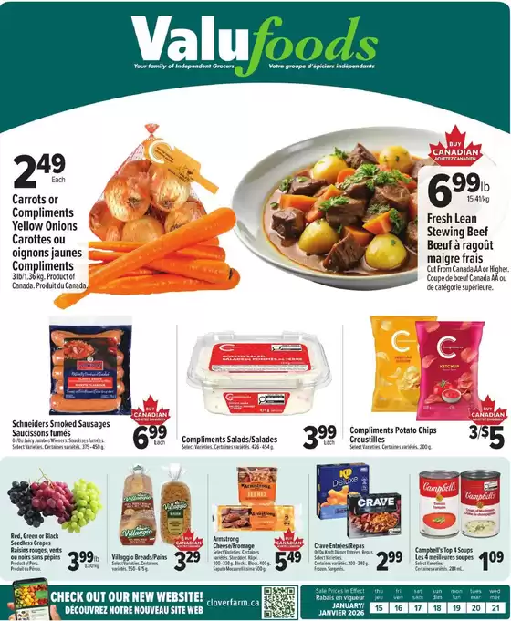 ValuFoods catalogue in Belleville | Weekly flyer  | 2026-01-15T00:00:00.000Z - 2026-01-21T00:00:00.000Z
