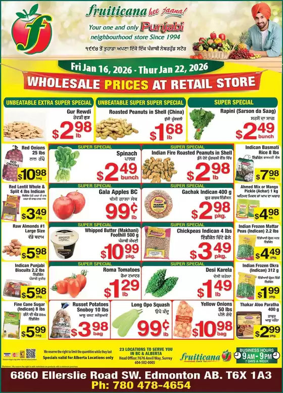 Fruiticana catalogue in Sherbrooke QC | Top deals and discounts | 2026-01-16T00:00:00.000Z - 2026-01-22T00:00:00.000Z