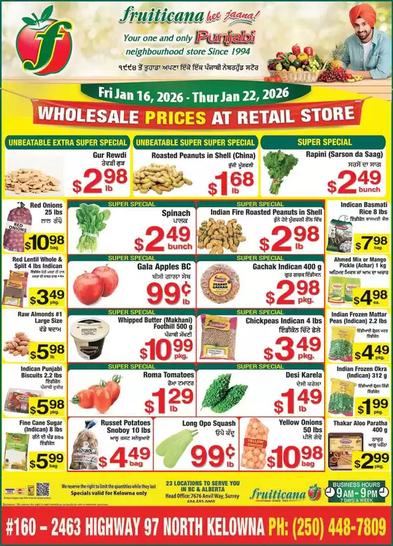 Fruiticana catalogue in Sherbrooke QC | Attractive special offers for everyone | 2026-01-16T00:00:00.000Z - 2026-01-22T00:00:00.000Z