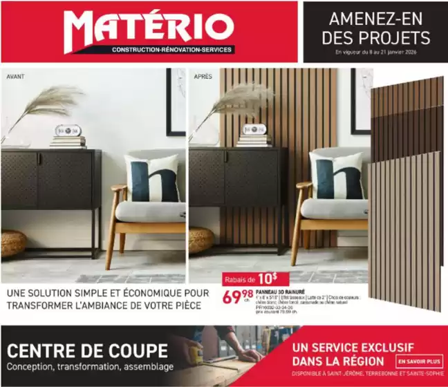 Matério catalogue in Fredericton | Circulaire  | 2026-01-19T00:00:00.000Z - 2026-01-21T00:00:00.000Z