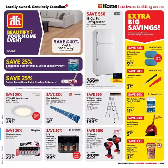 Home Hardware catalogue in Osler | Current bargains and offers | 2026-01-29T00:00:00.000Z - 2026-02-11T00:00:00.000Z