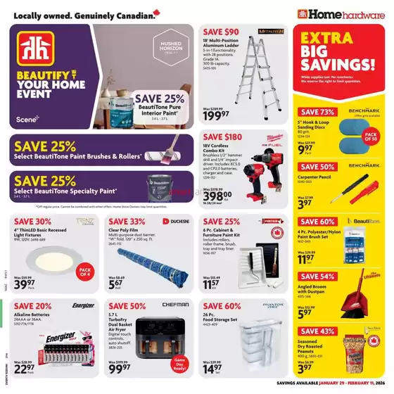 Home Hardware catalogue in Osler | Our best deals for you | 2026-01-29T00:00:00.000Z - 2026-02-11T00:00:00.000Z