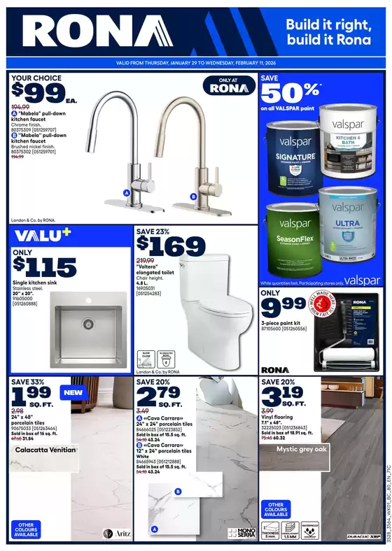 RONA catalogue in View Royal | Offers for bargain hunters | 2026-01-29T00:00:00.000Z - 2026-02-11T00:00:00.000Z