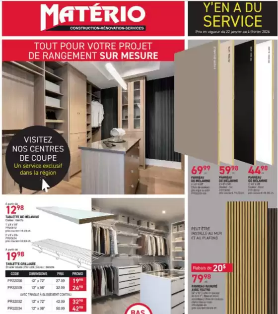 Matério catalogue in Cap-Santé | Circulaire | 2026-01-28T00:00:00.000Z - 2026-02-04T00:00:00.000Z