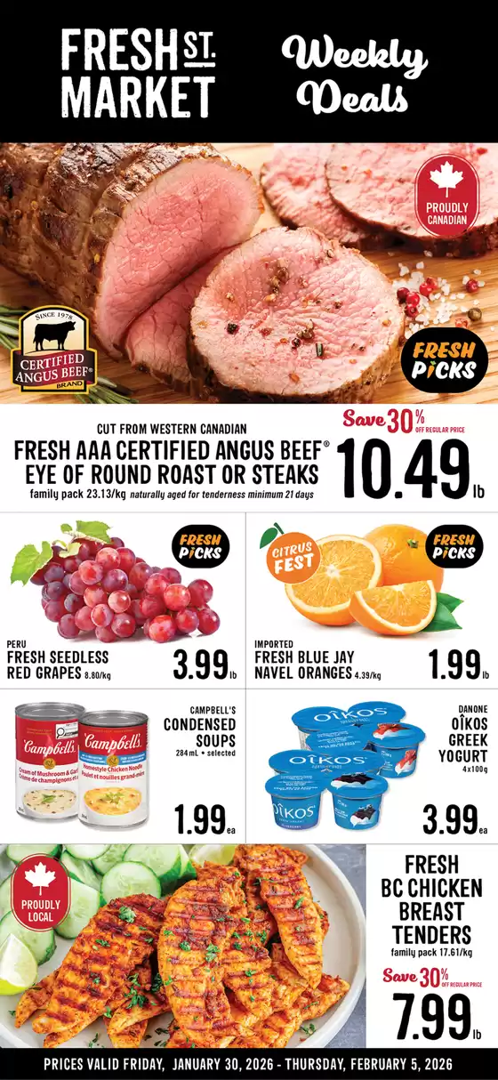 Fresh St Market catalogue in Georgina | Weekly deals  | 2026-01-30T00:00:00.000Z - 2026-02-05T00:00:00.000Z