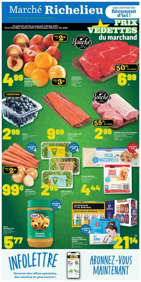 Marché Richelieu catalogue in View Royal | Prix vedettes du marchand Artisan | 2026-01-30T00:00:00.000Z - 2026-02-04T00:00:00.000Z