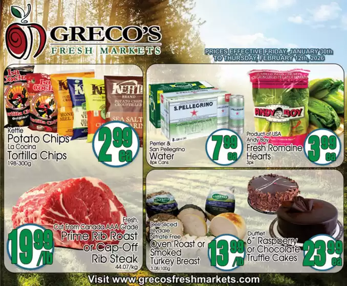 Greco's Fresh Markets catalogue in View Royal | Weekly specials  | 2026-01-30T00:00:00.000Z - 2026-02-12T00:00:00.000Z