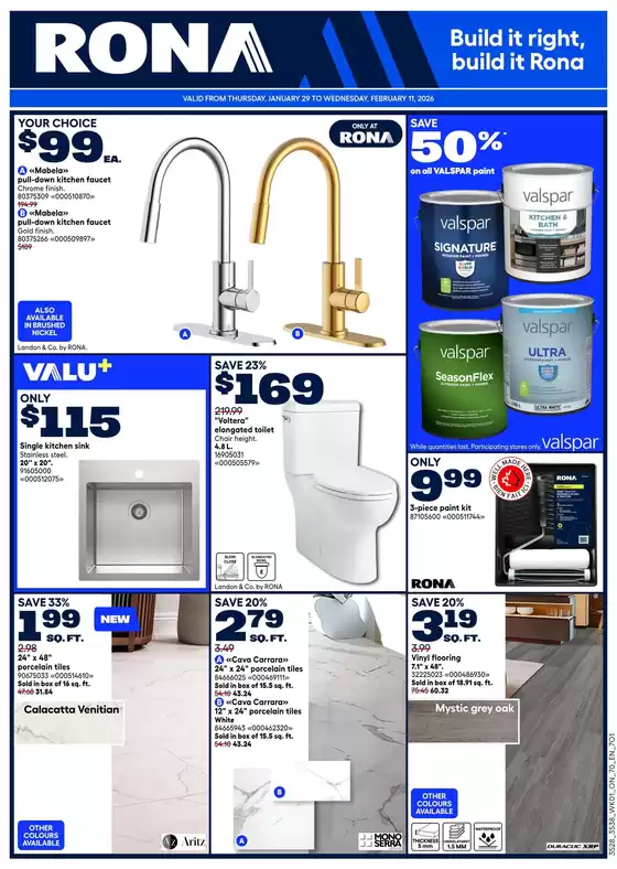 RONA catalogue in Manitowaning ON | RONA Weekly ad | 2026-01-29T00:00:00.000Z - 2026-02-11T00:00:00.000Z