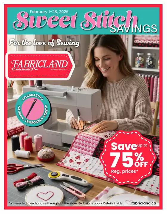 Fabricland catalogue in Mississauga | Flyer | 2026-02-01T00:00:00.000Z - 2026-02-28T00:00:00.000Z
