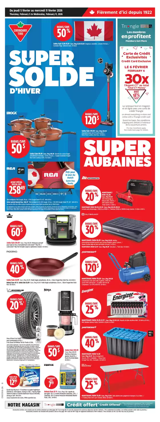 Canadian Tire catalogue in Gatineau | Our best bargains | 2026-02-05T00:00:00.000Z - 2026-02-11T00:00:00.000Z