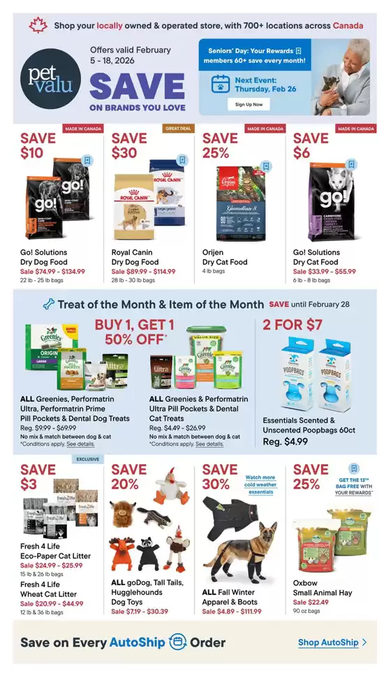 Petvalu catalogue in Terrace Bay | Weekly flyer  | 2026-02-05T00:00:00.000Z - 2026-02-18T00:00:00.000Z
