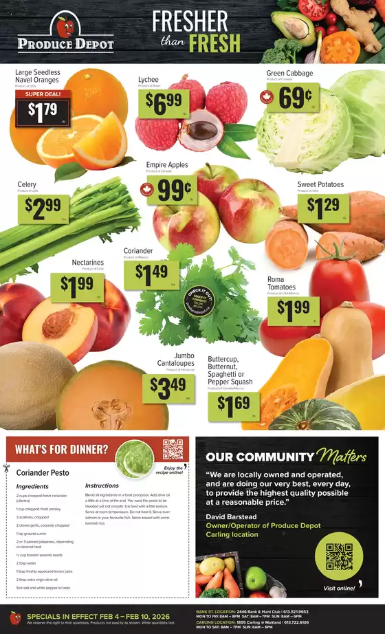Produce Depot catalogue in Windsor (Ontario) | Weekly Specials | 2026-02-06T00:00:00.000Z - 2026-02-10T00:00:00.000Z