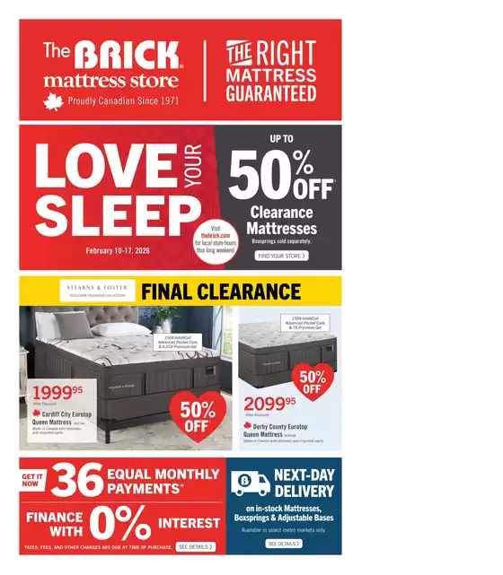 The Brick catalogue in Toronto | Brick Mattress Store | 2026-02-10T00:00:00.000Z - 2026-02-17T00:00:00.000Z