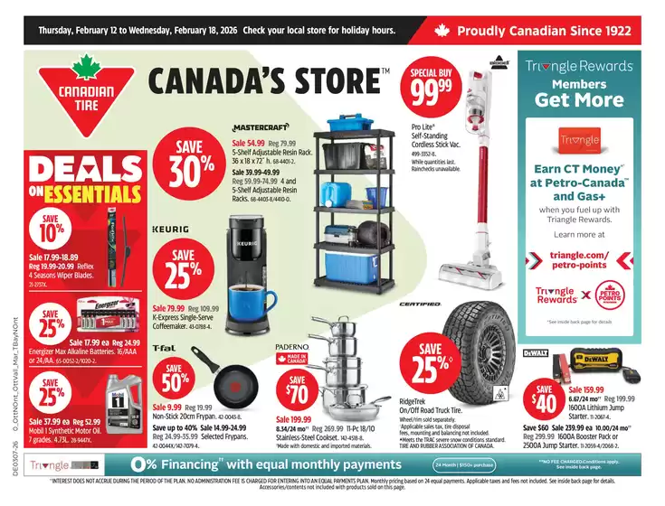 Canadian Tire catalogue in Gore Bay | Attractive special offers for everyone | 2026-02-12T00:00:00.000Z - 2026-02-18T00:00:00.000Z