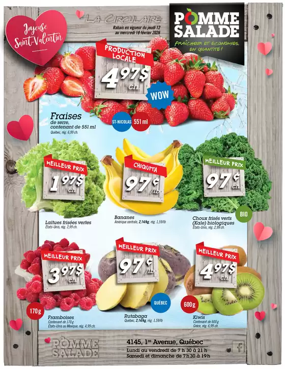 Pomme Salade catalogue in Beauharnois | Joyeuse Saint-Valentin | 2026-02-12T00:00:00.000Z - 2026-02-18T00:00:00.000Z