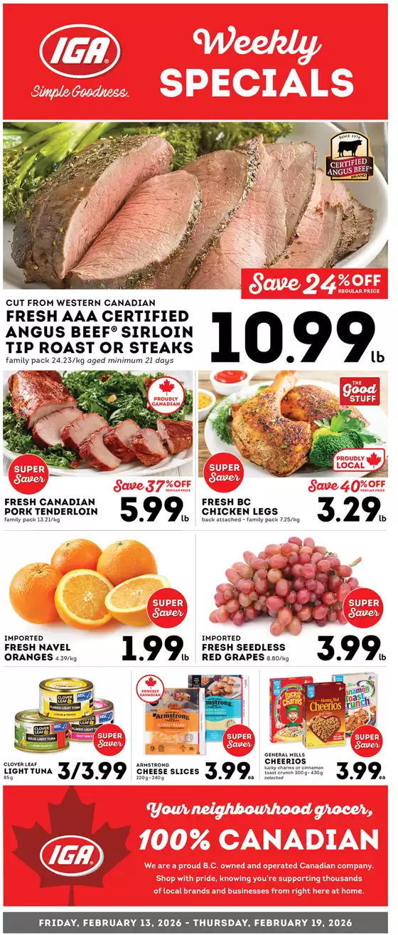 Market Place IGA catalogue in Buckingham | Weekly specials  | 2026-02-13T00:00:00.000Z - 2026-02-19T00:00:00.000Z