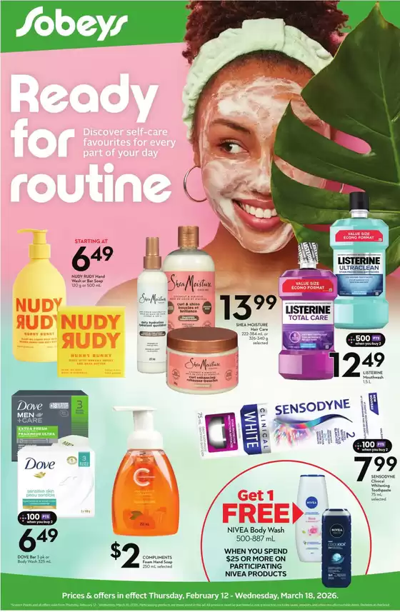 Sobeys catalogue in Boiestown | Ready for routine  | 2026-02-13T00:00:00.000Z - 2026-03-18T00:00:00.000Z