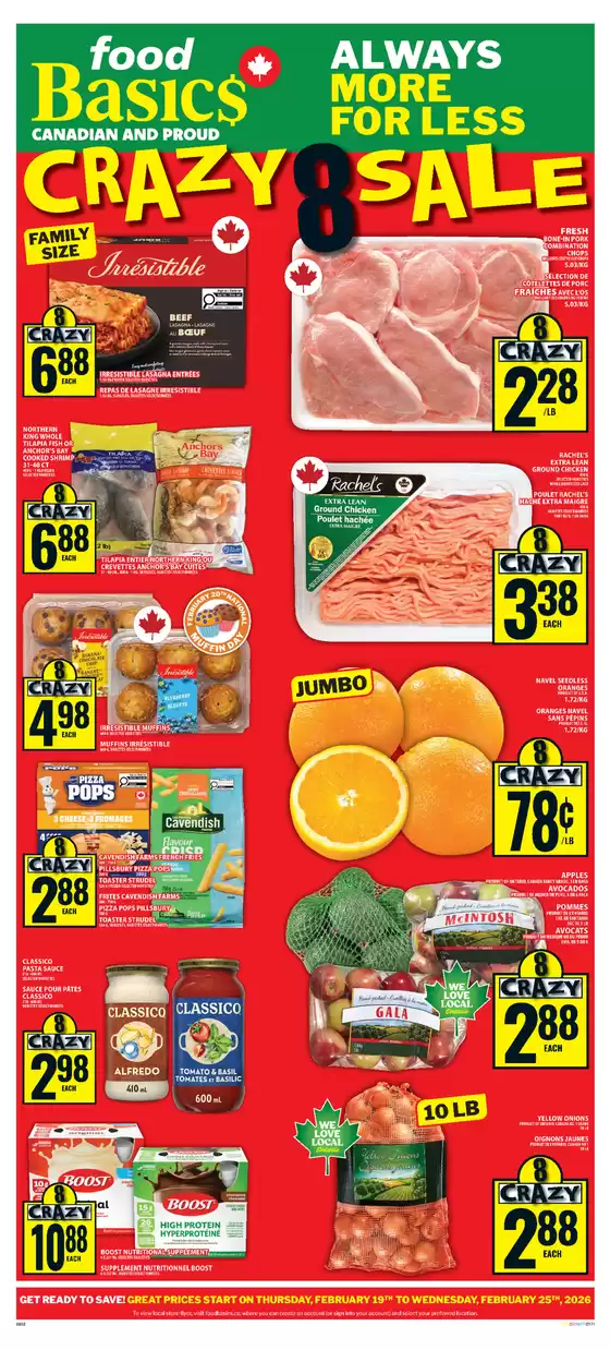 Food Basics catalogue in Lethbridge | Current bargains and offers | 2026-02-19T00:00:00.000Z - 2026-02-25T00:00:00.000Z