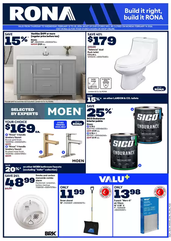 Réno Dépôt catalogue in Windsor (Ontario) | Build it right, build it RONA | 2026-02-20T00:00:00.000Z - 2026-02-25T00:00:00.000Z