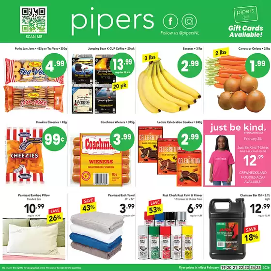 Pipers catalogue in Windsor (Ontario) | Flyer Pipers | 2026-02-19T00:00:00.000Z - 2026-02-25T00:00:00.000Z