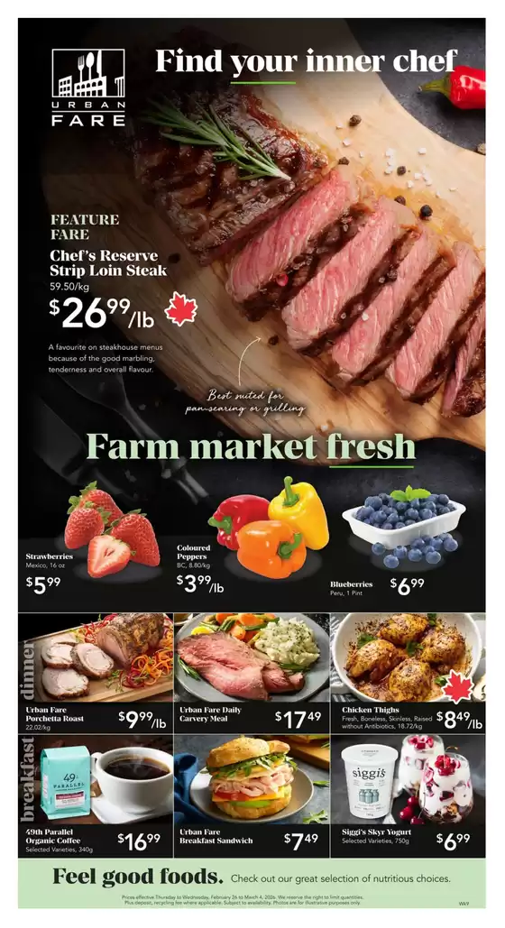 Urban Fare catalogue in Wadena | Attractive special offers for everyone | 2026-02-26T00:00:00.000Z - 2026-03-04T00:00:00.000Z
