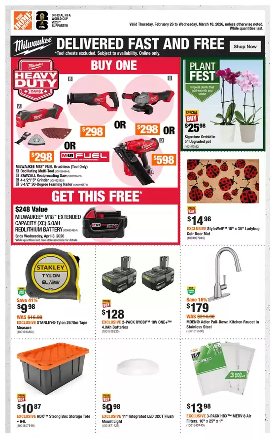 Home Depot catalogue in Témiscouata-sur-le-Lac | Top deals for all customers | 2026-02-26T00:00:00.000Z - 2026-03-18T00:00:00.000Z