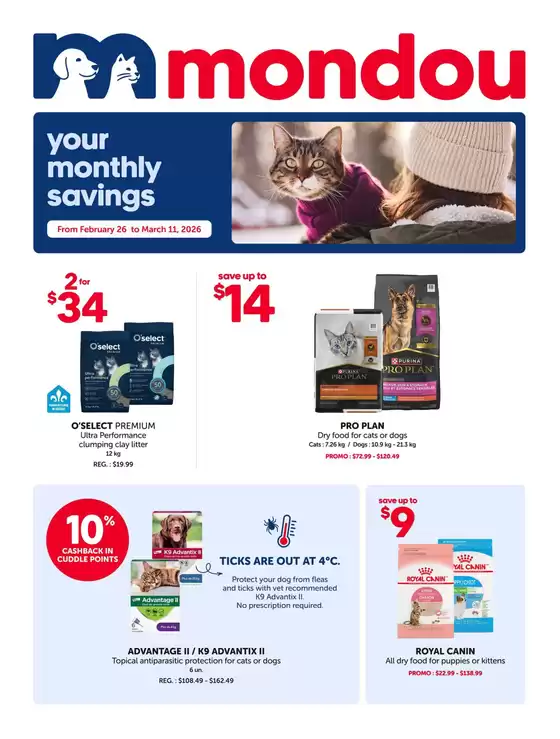 Mondou catalogue in Longlac | Flyer | 2026-02-26T00:00:00.000Z - 2026-03-11T00:00:00.000Z