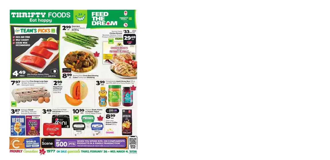Thrifty Foods catalogue in Longlac | Current special promotions | 2026-02-26T00:00:00.000Z - 2026-03-04T00:00:00.000Z