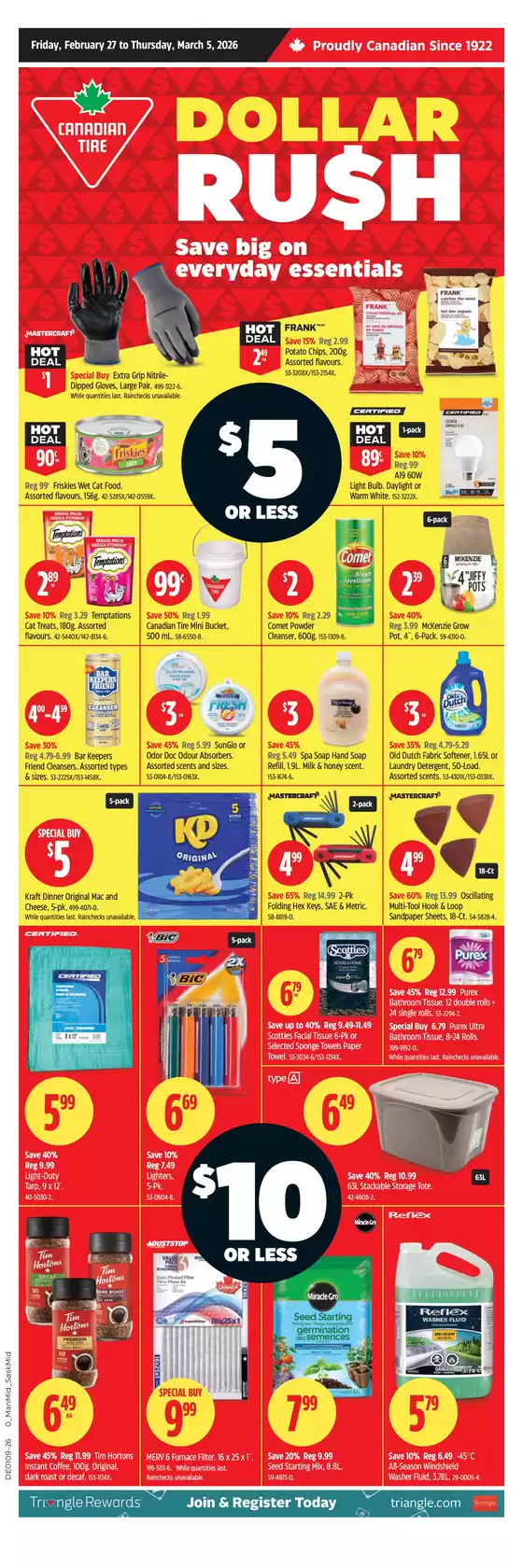 Canadian Tire catalogue in Témiscouata-sur-le-Lac | Great discounts on selected products | 2026-02-27T00:00:00.000Z - 2026-03-05T00:00:00.000Z
