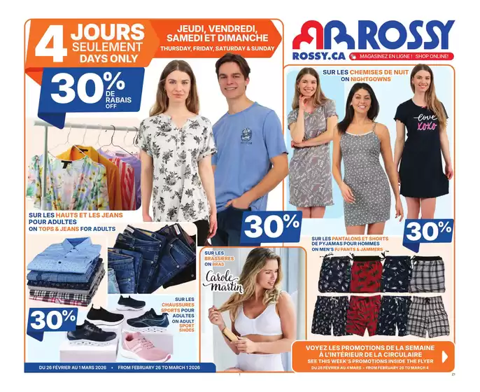 Rossy catalogue in Saskatoon | Great offer for all customers | 2026-02-26T00:00:00.000Z - 2026-03-04T00:00:00.000Z