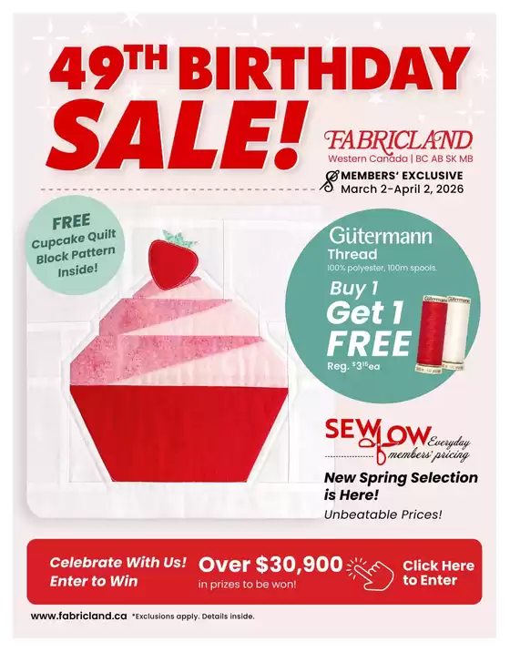 Fabricland catalogue in Dartmouth | West Flyer | 2026-03-02T00:00:00.000Z - 2026-04-02T00:00:00.000Z