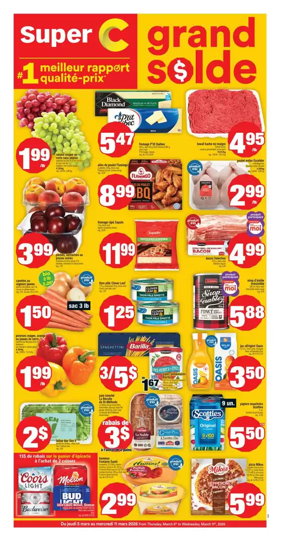 Super C catalogue in Winnipeg | Offers for bargain hunters | 2026-03-05T00:00:00.000Z - 2026-03-11T00:00:00.000Z