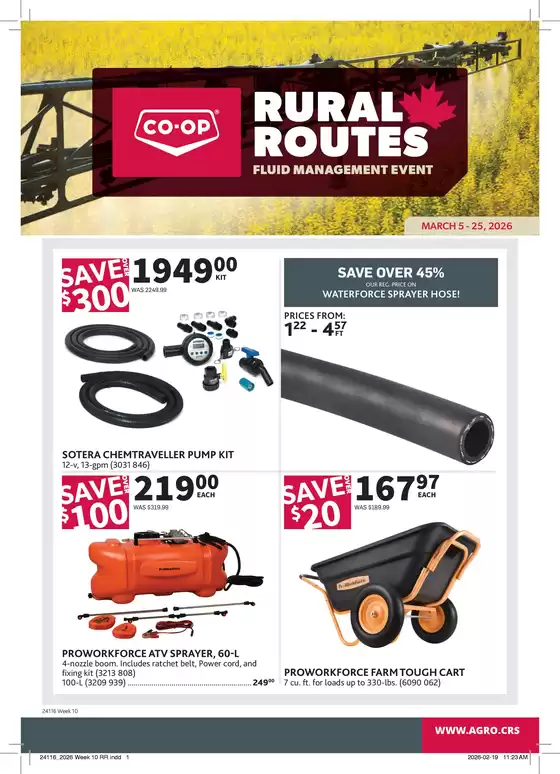 Co-op Agro catalogue in Saint-Hyacinthe | Attractive special offers for everyone | 2026-03-05T00:00:00.000Z - 2026-03-25T00:00:00.000Z