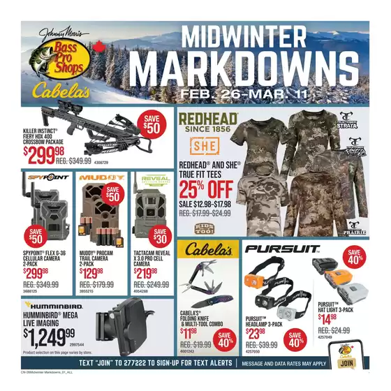 Cabela's catalogue in Botwood | Midwinter markdowns  | 2026-03-05T00:00:00.000Z - 2026-03-11T00:00:00.000Z