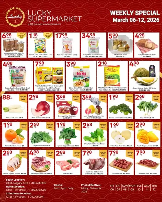 Lucky Supermarket catalogue in Vernon | Weekly specials  | 2026-03-06T00:00:00.000Z - 2026-03-12T00:00:00.000Z