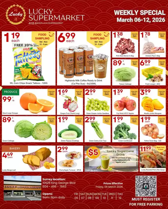 Lucky Supermarket catalogue in Vernon | Weekly flyer  | 2026-03-06T00:00:00.000Z - 2026-03-12T00:00:00.000Z